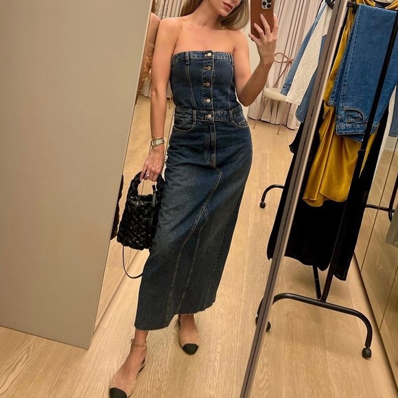 Zara Dresses & Skirts - NEW Zara denim midi dress